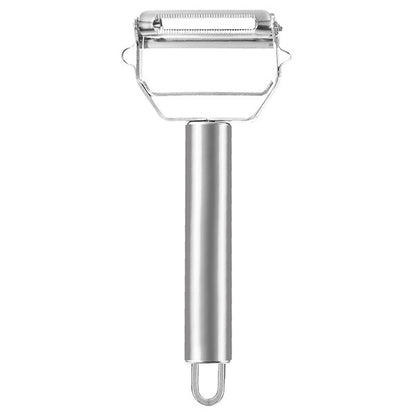 Premium Stainless Steel Dual Peeler & Julienne Cutter - 2-in-1 Vegetable Slicer with Swivel Blade - Heavy Duty Multi-Function Kitchen Tool for Potatoes, Carrots & Fruit