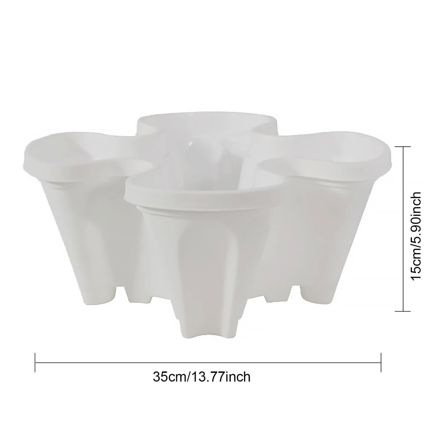 Green 3-Tier Stackable Strawberry & Vegetable Planter with Mobile Wheel Tray - Space-Saving Vertical Gardening System