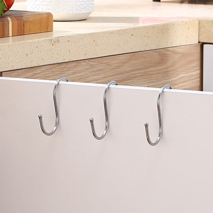 3PCS White Retractable Hanging Basket Pulley System & 3PCS Heavy Duty Stainless Steel S-Hooks Combo - Garden Plant Hanger(Max Load 5KG)