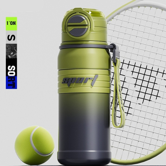 Green 680ml Large Capacity Sports Insulated Tumbler - 316 Stainless Steel Straw Water Bottle, Dual-Use Lid for Travel & Outdoors