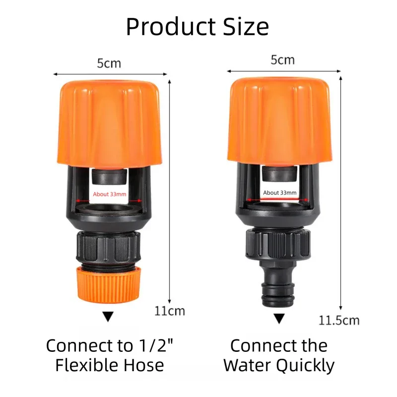 2-Pack Green Universal Nipple Connector for Mixer Taps up to 3.3CM  -  Plastic Leak-Proof Hose Fitting, Kitchen & Garden Tap Adapter