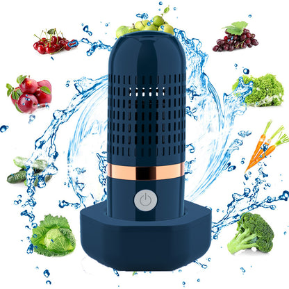 Blue Wireless Capsule Fruit and Vegetable Purifier(16x5.4CM) - Portable Food Disinfection & Sterilization Cleaner, 99.9% Bacteria Removal