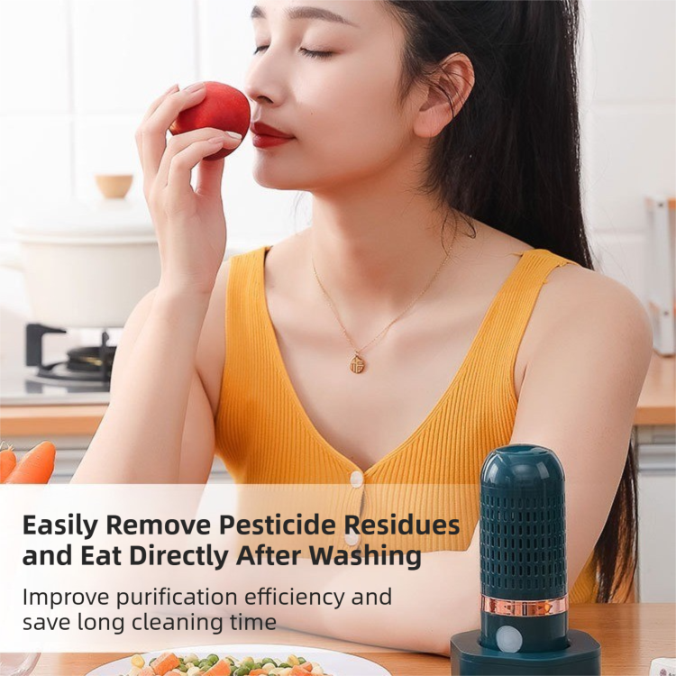 Yellow Wireless Capsule Fruit and Vegetable Purifier(16x5.4CM) - Portable Food Disinfection & Sterilization Cleaner, 99.9% Bacteria Removal