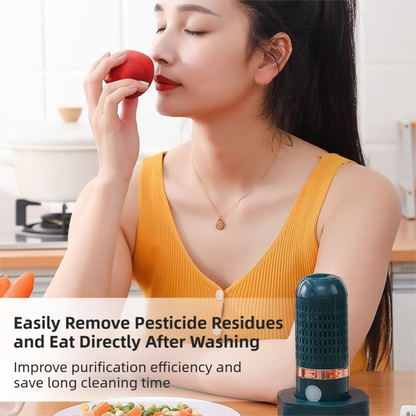 Yellow Wireless Capsule Fruit and Vegetable Purifier(16x5.4CM) - Portable Food Disinfection & Sterilization Cleaner, 99.9% Bacteria Removal