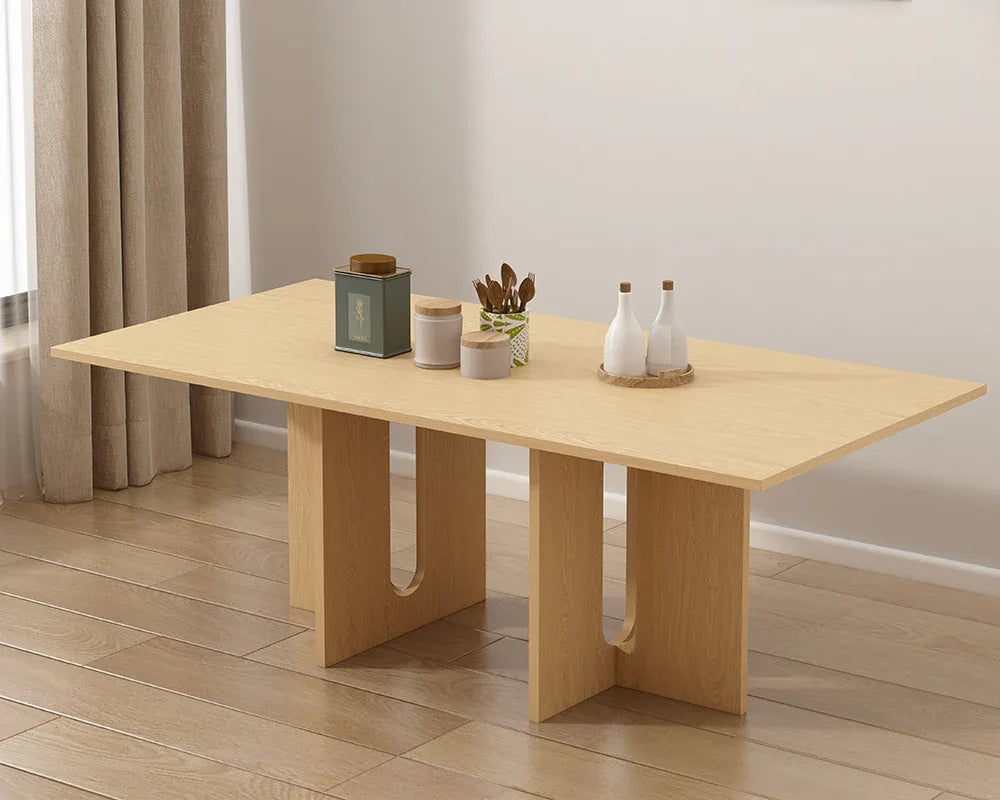 Walnut Melamine Dining Table 8 Seater - Mekamart Australia