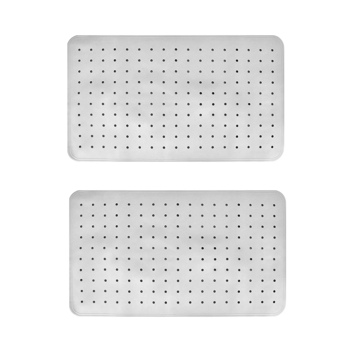 2Pack 70×40 cm Anti‑Slip Grip Shower Mat Quick‑Dry Bath Mat with 100+ Suction Cups