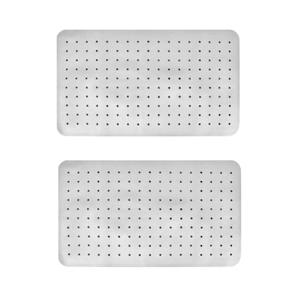 2Pack 70×40 cm Anti‑Slip Grip Shower Mat Quick‑Dry Bath Mat with 100+ Suction Cups