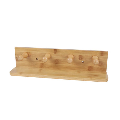 Bamboo Wall Hooks and Shelf - Mekamart Australia