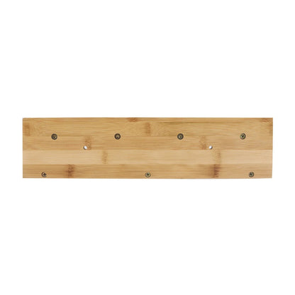 Bamboo Wall Hooks and Shelf - Mekamart Australia