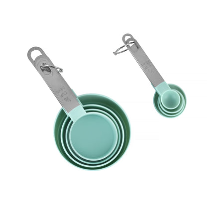 Stackable 4 Measuring Cup Set & 4 Spoon Set