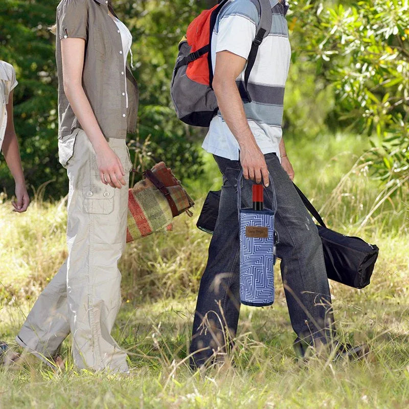 Lazy Dayz Insulated Wine Bottle Tote - Makena - Mekamart Australia