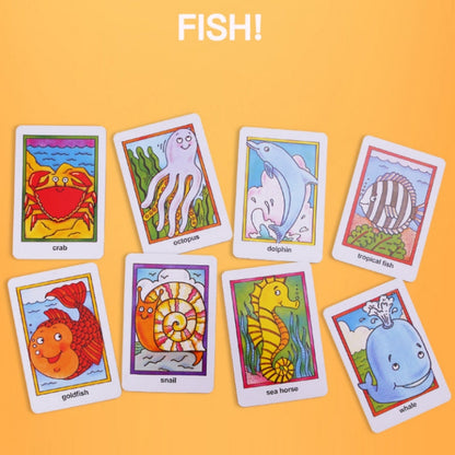 Crazy Eight Hearts Old Maid Fish Educational children card games - Fish