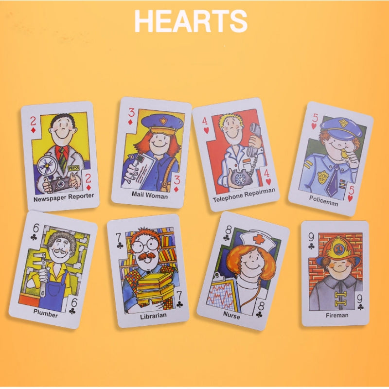 Crazy Eight Hearts Old Maid Fish Educational children card games - Old Maid
