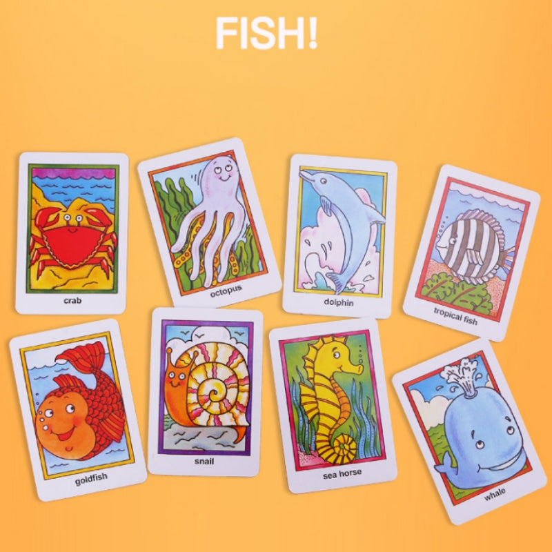 Crazy Eight Hearts Old Maid Fish Educational children card games - Old Maid