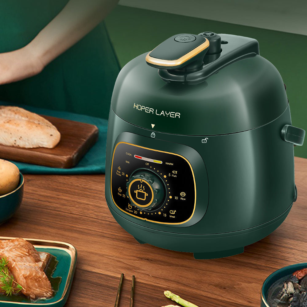 Hoper Layer Mini Electric Pressure Cooker – HL-MP160 3-Cup Small Rice Cooker
