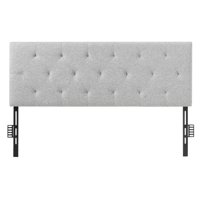VEVOR Headboard, Full Size Headboard with Adjustable Height, Comfortable Diamond Tufted for Full Size Bed, W 56.3 x H（35.6-47.4）inches, Ideal for Bedroom, Hotel, Homestay, Dormitory, Light Grey