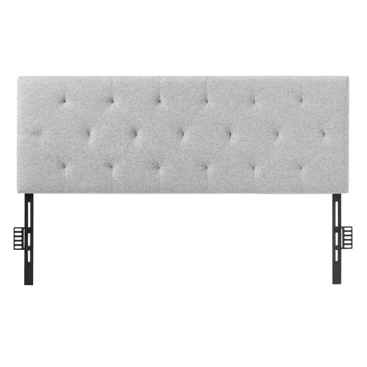 VEVOR Headboard, Full Size Headboard with Adjustable Height, Comfortable Diamond Tufted for Full Size Bed, W 56.3 x H（35.6-47.4）inches, Ideal for Bedroom, Hotel, Homestay, Dormitory, Light Grey