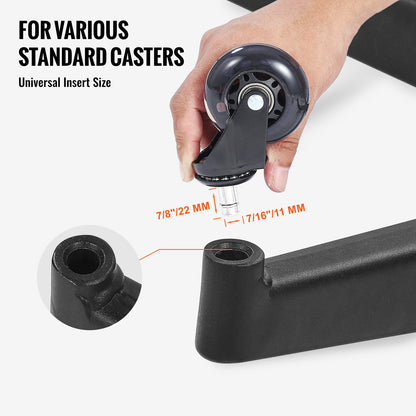 VEVOR Office Chair Base Replacement, 710 mm, 1134 kg Static Load Capacity, Heavy Duty Universal Computer Desk Chair Stool Base Part with Reinforced Metal Legs, Desk Chair Base Replacement Parts, Black