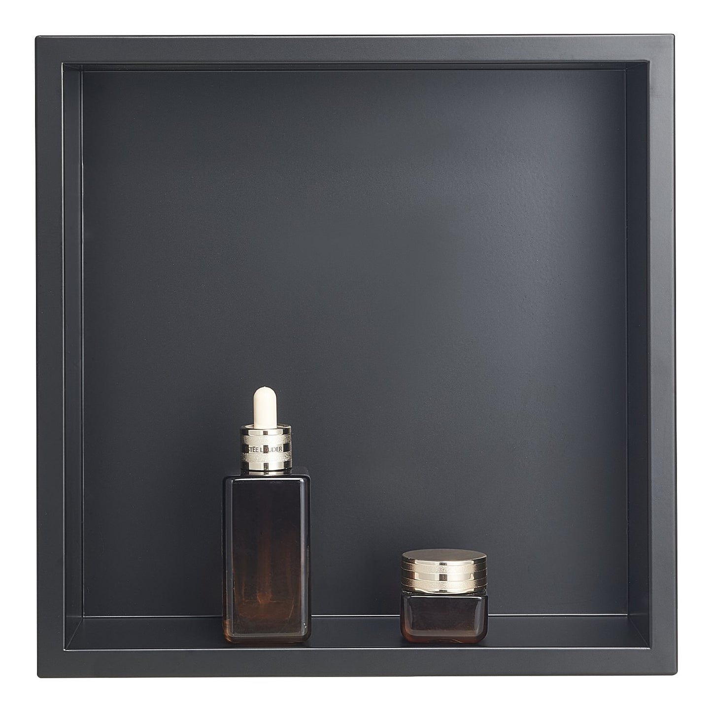 VEVOR Shower Niche, 33.0 x 33.0 x 10.2 cm Recessed Wall Niche, Heavy-duty Stainless Steel Modern Soap & Shampoo Storage Organizer, Sealed Waterproof, Durable & Easy to Install, Black for Bathroom