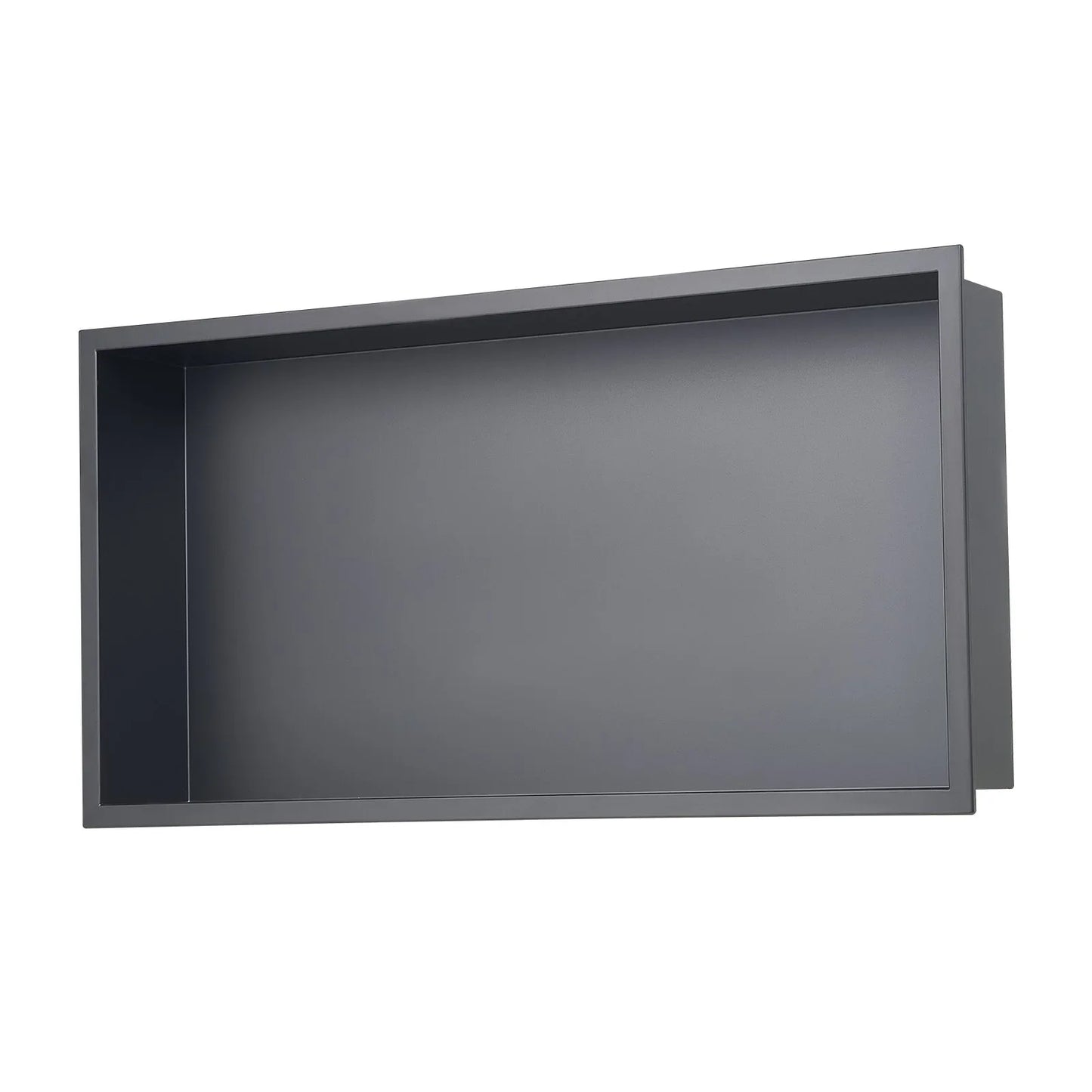 VEVOR Shower Niche, 33.0 x 63.5 x 10.2 cm Recessed Wall Niche, Heavy-duty Stainless Steel Modern Soap & Shampoo Storage Organizer, Sealed Waterproof, Durable & Easy to Install, Black for Bathroom