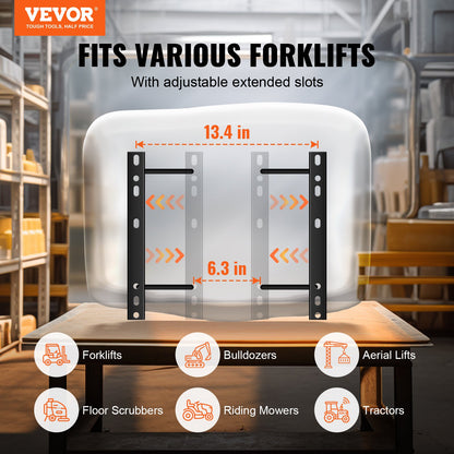 VEVOR Universal Tracor Seat, Lawn Mower Seat with Micro Switch and Drainage Holes, 16-34 cm Extended Slot Tractor Seat for Tractor Loader Excavator