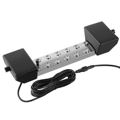 VEVOR Ultrasonic Mist Maker 12 Head, 9000mL/H Ultrasonic Fogger, Mist Maker with 300W IP67 Waterproof Power Supply, Buoy, Replacement Discs, for Pond, Garden, Rockery, Greenhouse, Halloween Decoration