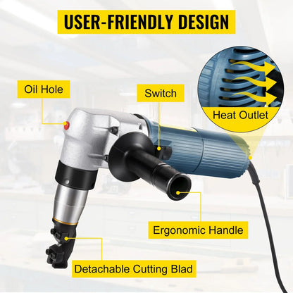 VEVOR Electric Nibbler 4 mm Heavy Duty Metal Sheet Cutter Stainless Steel 625W