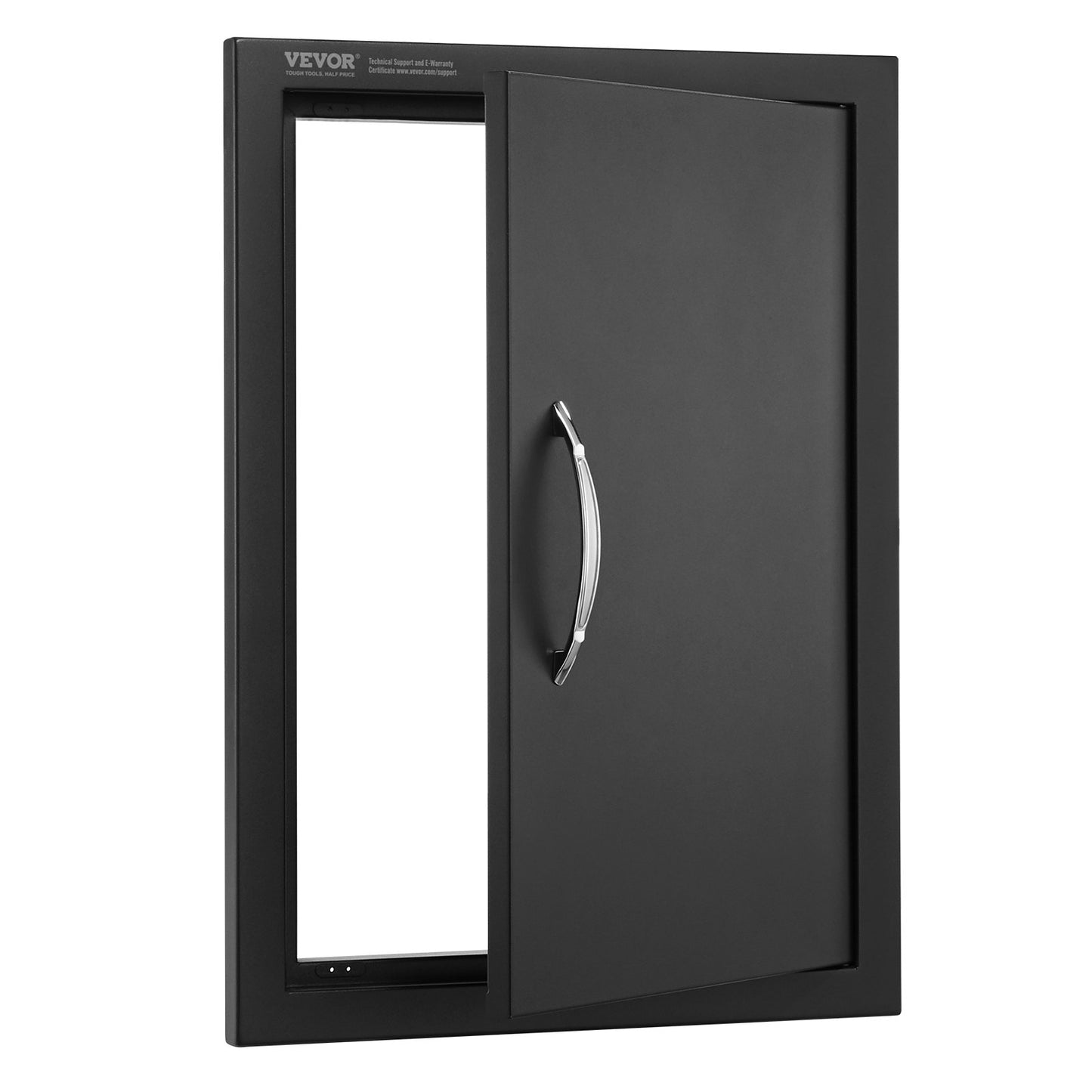 VEVOR BBQ Access Door, 415x570 mm Single Outdoor Kitchen Door, Cold Plate Flush Mount Door, Wall Vertical Door with Handle, for BBQ Island, Grilling Station, Outside Cabinet