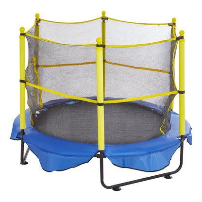 VEVOR 5FT Trampoline for Kids, 60" Indoor Outdoor Trampoline with Safety Enclosure Net, Basketball Hoop and Ocean Balls, Mini Toddler Recreational Trampoline Birthday Gifts for 3+ Years Kids