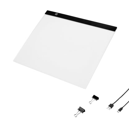 VEVOR Light Board, B4 LED Light Pad Ultra-Thin Portable Light Box, USB Powered Light Table for Art Tracing, Light Box for Diamond Painting, Animation, Sketching, Drawing, Stenciling, Artists (Black)