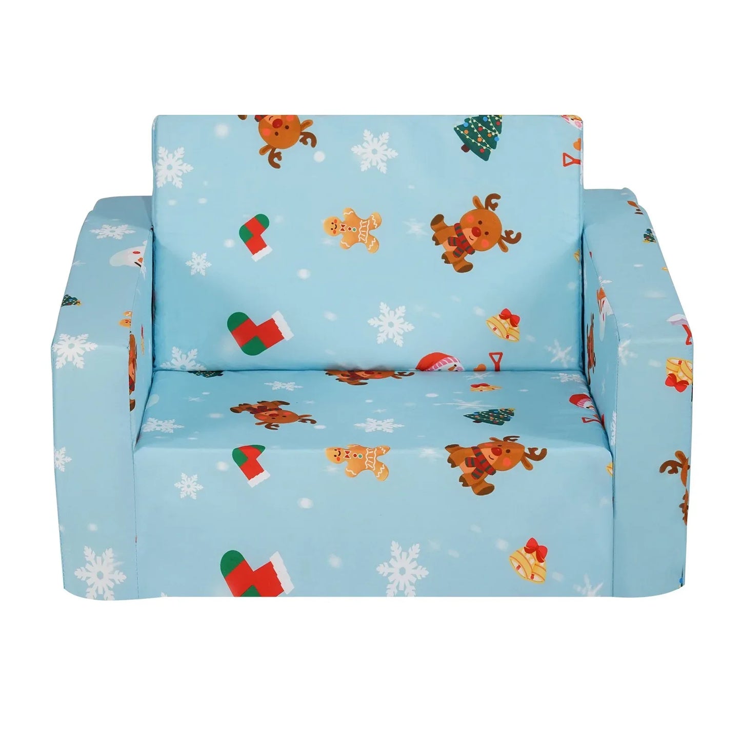 VEVOR Baby Chair Foldable 2-in-1 Baby Lounger Couch Cartoon Kids Sofa Pink