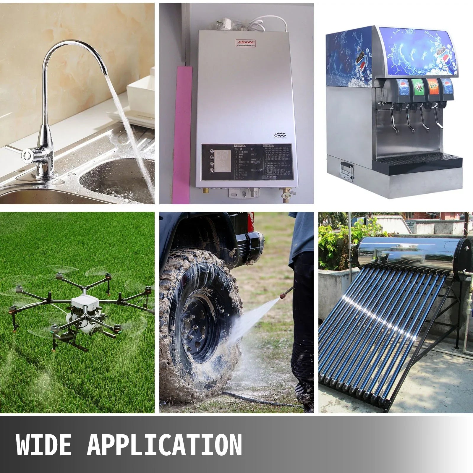 VEVOR Water Pressure Diaphragm Pump, 12V FL-40 High Pressure Diaphragm Water Pump, 40PSI Automatic Self Priming Water Pump, 17L/MIN Misting Booster Sprayer Diaphragm Pump for Caravan Boat RV Garden - Mekamart Australia