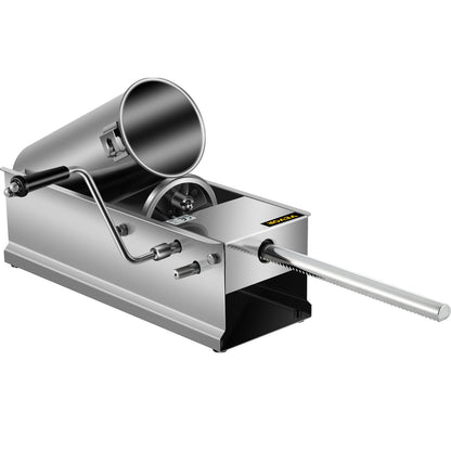 VEVOR Manual Sausage Stuffer, 5 L / 11 LBS Horizontal Sausage Machine, Dual-Speed Meat Stuffer, Made of Food-Grade 304 Stainless Steel, Includes 5 Stuffing Tubes, for Home Kitchen Restaurant Commercia