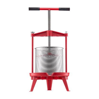 VEVOR 3.69 Gal/14L Fruit Wine Press, Stainless Steel Basket with Cross-beam and Triangular Structure, Manual Juice Maker, Cider Apple Grape Tincture Making Press with T-Handle for Kitchen Home