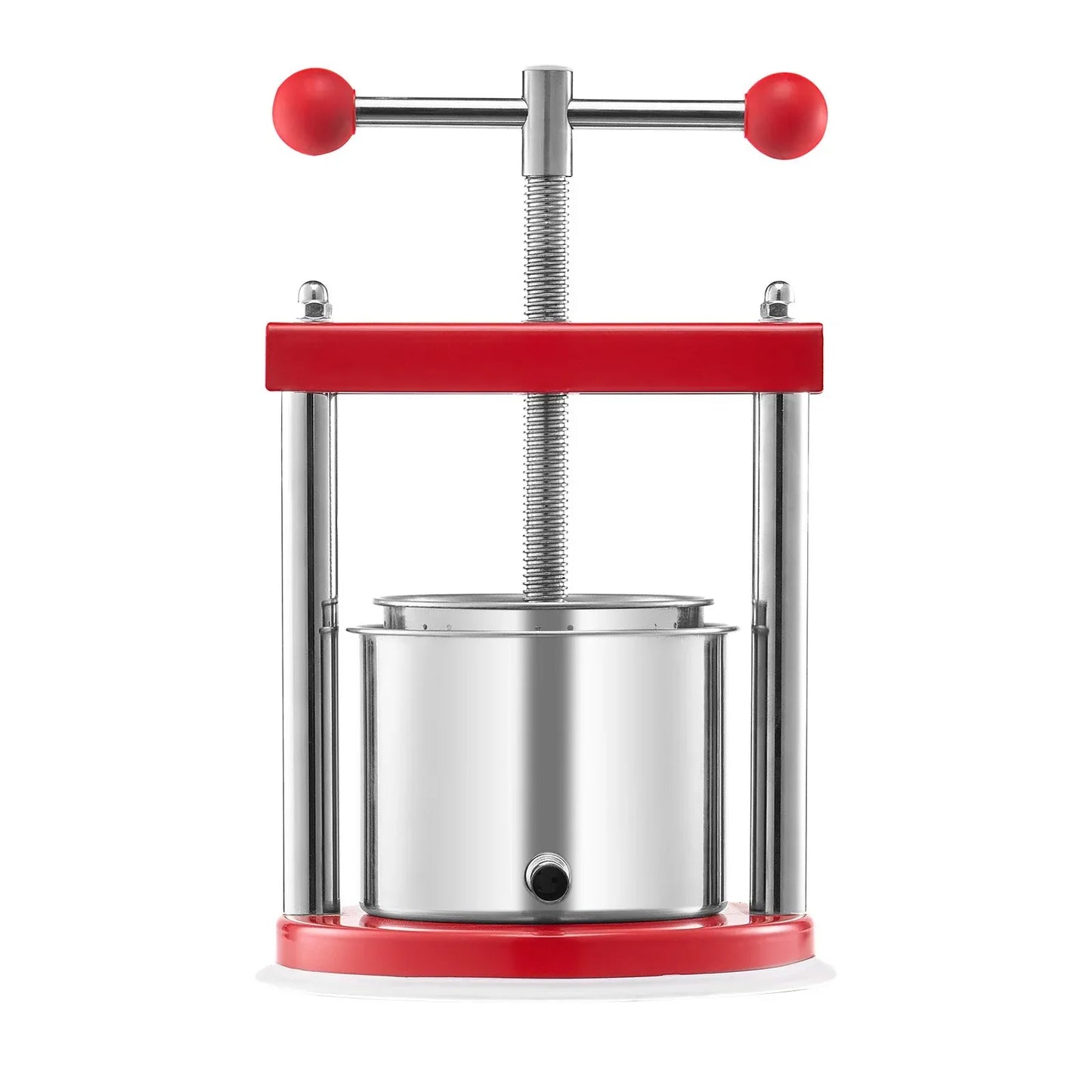 VEVOR Fruit Wine Press Manual Press for Wine Making 1.6 Gal/6L Stainless Steel