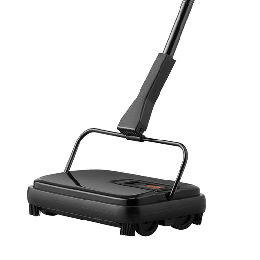VEVOR Carpet Sweeper, 200 mm Sweeping Paths, Floor Sweeper Manual Non Electric, 300 ml Dustbin Capacity with Comb for Home Office Rugs Hardwood Surfaces Wood Floors Laminate, Cleans Dust Pet Hair