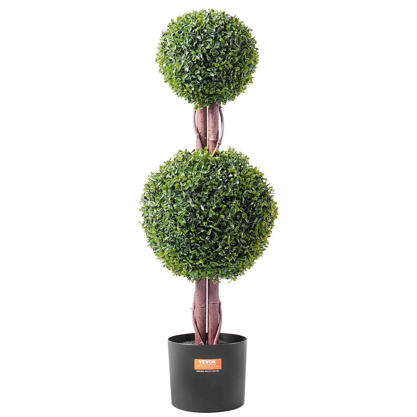 VEVOR 2 Pack 91.4cm Artificial Boxwood Topiary Tree Faux Plant UV Decor In/Outdoor