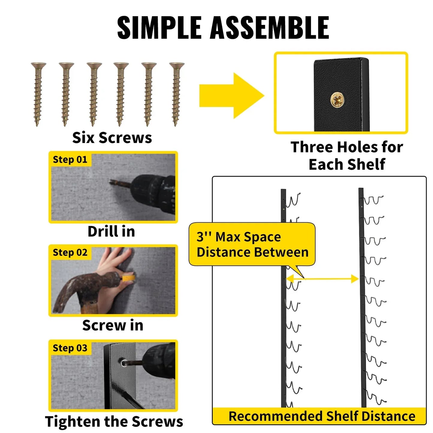 VEVOR Wall Mounted Wine Rack, 12x2 Bottles Wine Holder Towel Rack, Black Steel Vertical Wine Rack, Modern Decorative Wall Mounted Wine Bottle Holder, Forward Design Simple Storage Wall Rack 48x11x1 In - Mekamart Australia