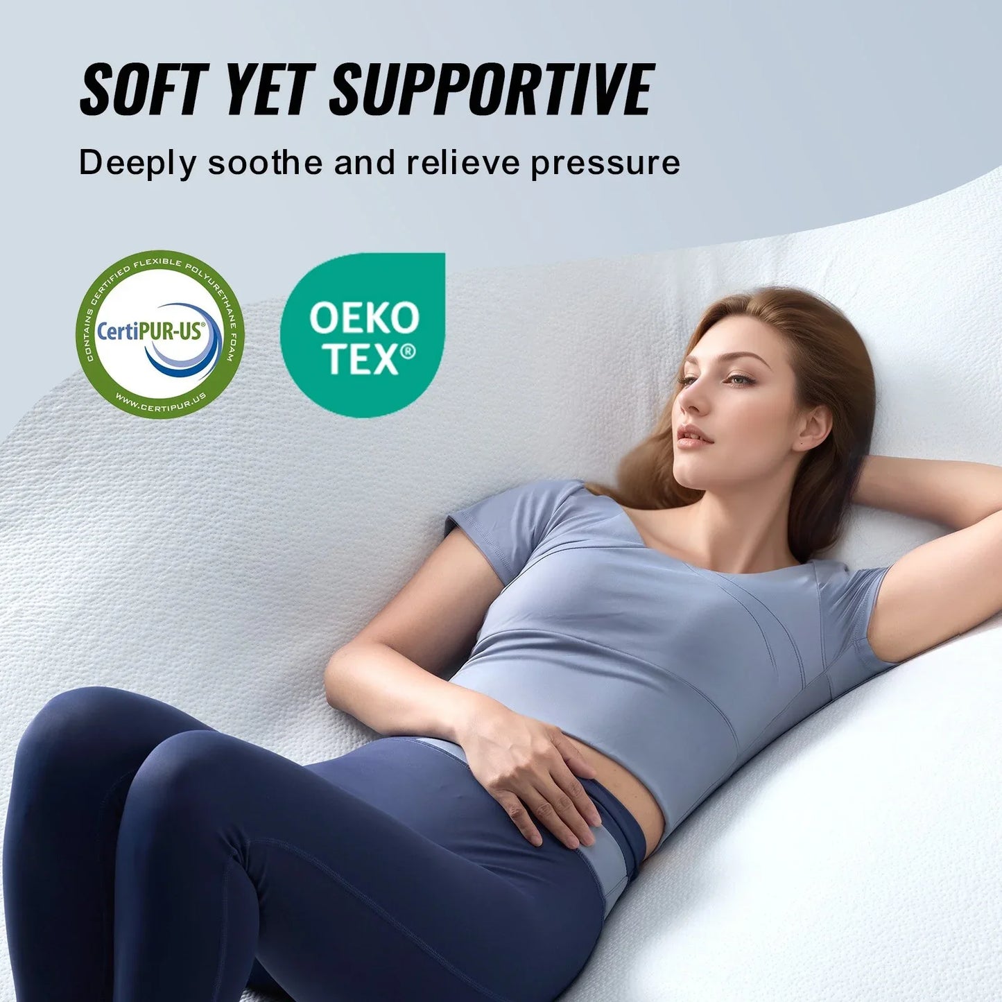 VEVOR Mattress Topper Memory Foam Detachable & Washable Queen 76.2 mm Thickness - Mekamart Australia