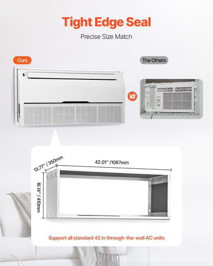 VEVOR Air Conditioner Wall Sleeve 42 in Universal Through the Wall AC Sleeve