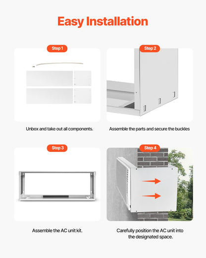 VEVOR Air Conditioner Wall Sleeve 42 in Universal Through the Wall AC Sleeve