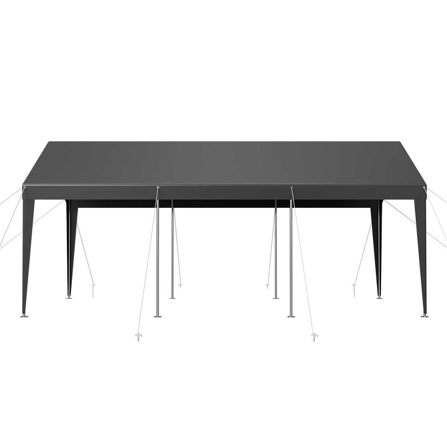 VEVOR Carport Car Canopy 10 x 20 FT Heavy Duty Portable Car Shelter Tent Grey