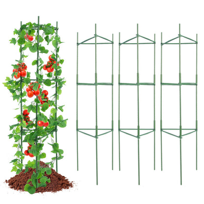 VEVOR 6 Packs Tomato Cages for Garden, 1230 mm Tomato Trellis Plant Stakes Support, Stackable Tall Plant Support Cage, for Raised Garden Bed, Vegetables Flowers and Climbing Plants