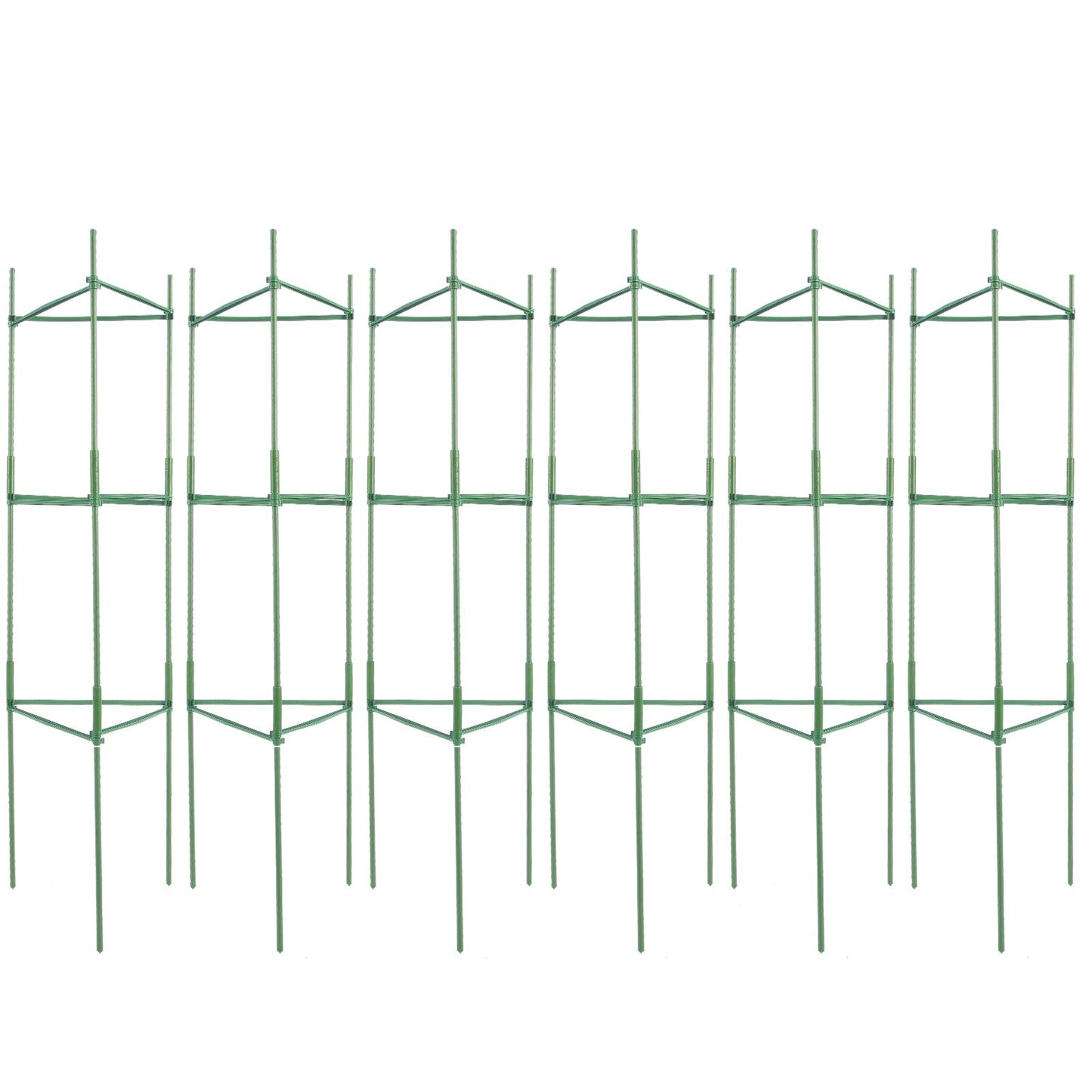 VEVOR 6 Packs Tomato Cages for Garden, 1230 mm Tomato Trellis Plant Stakes Support, Stackable Tall Plant Support Cage, for Raised Garden Bed, Vegetables Flowers and Climbing Plants
