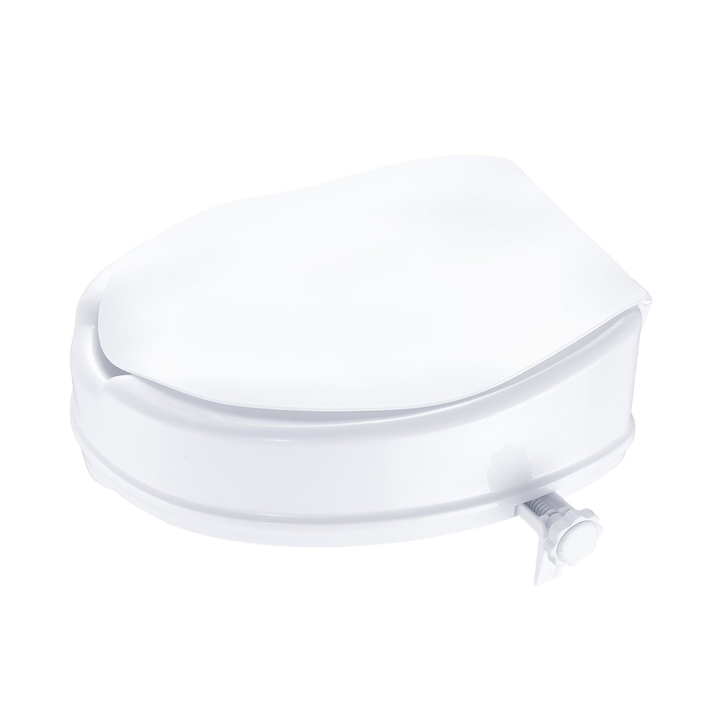 VEVOR Raised Toilet Seat, 100 mm Height Raised, 136 kg Weight Capacity, Universal Toilet Seat Riser, Screw Rod Locking, with Toilet Seat, for Elderly, Handicap, Patient, Pregnant, Medical