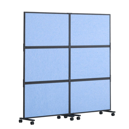 VEVOR Acoustic Room Divider Partition Panel Privacy Screen 2 Pack Indigo Blue