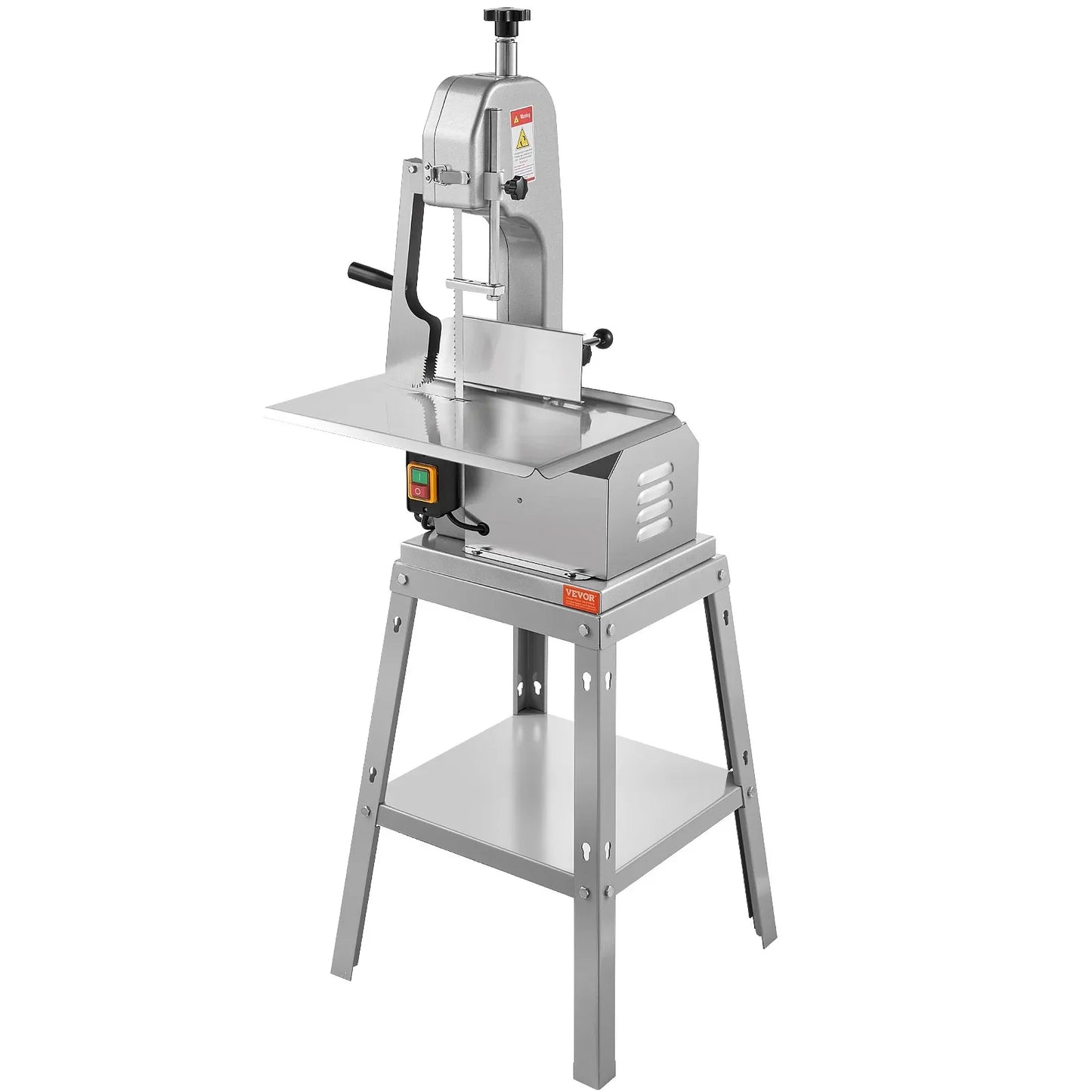 VEVOR 850W Commercial Electric Meat Bandsaw Stainless Steel Bone Sawing Machine