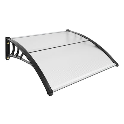 VEVOR Window Door Awning Canopy 40" x 40", UPF 50+ Polycarbonate Entry Door Outdoor Window Awning Exterior, Front Door Overhang Awning for Sun Shutter, UV, Rain, Snow Protection, Hollow Sheet