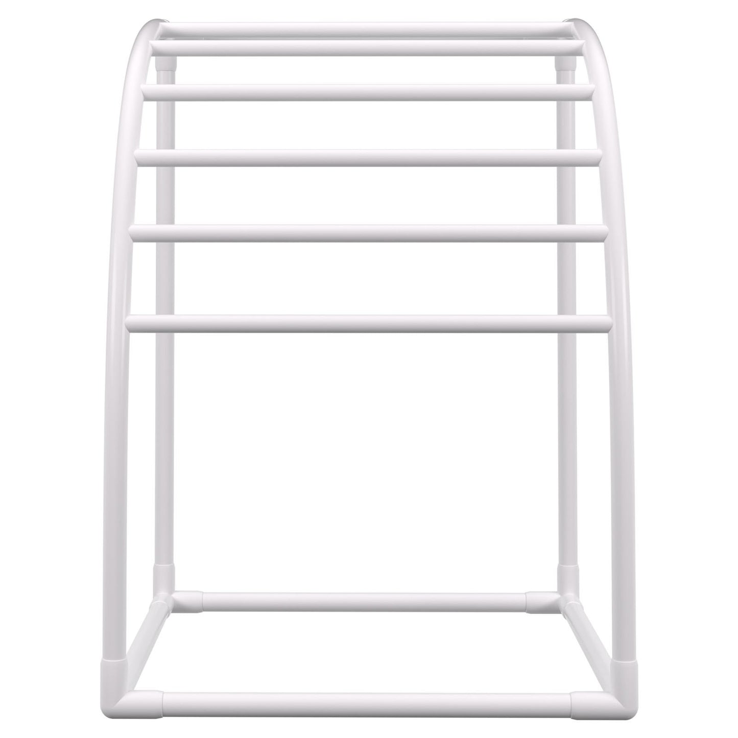 VEVOR Outdoor Towel Rack Pool Towel Rack 7 Bar Curved White Freestanding Patio