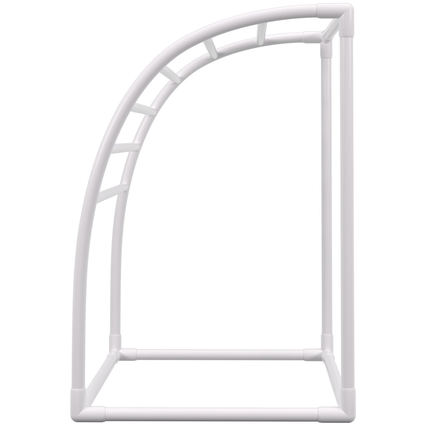 VEVOR Outdoor Towel Rack Pool Towel Rack 7 Bar Curved White Freestanding Patio
